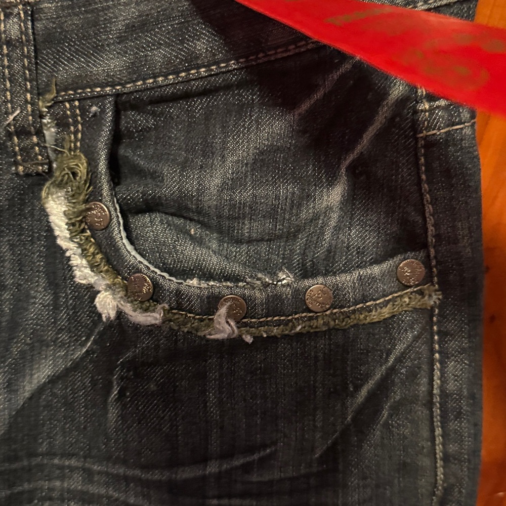 Dark Denim Jeans Waist 15” Inner Length is 29” - Picture 8 of 12